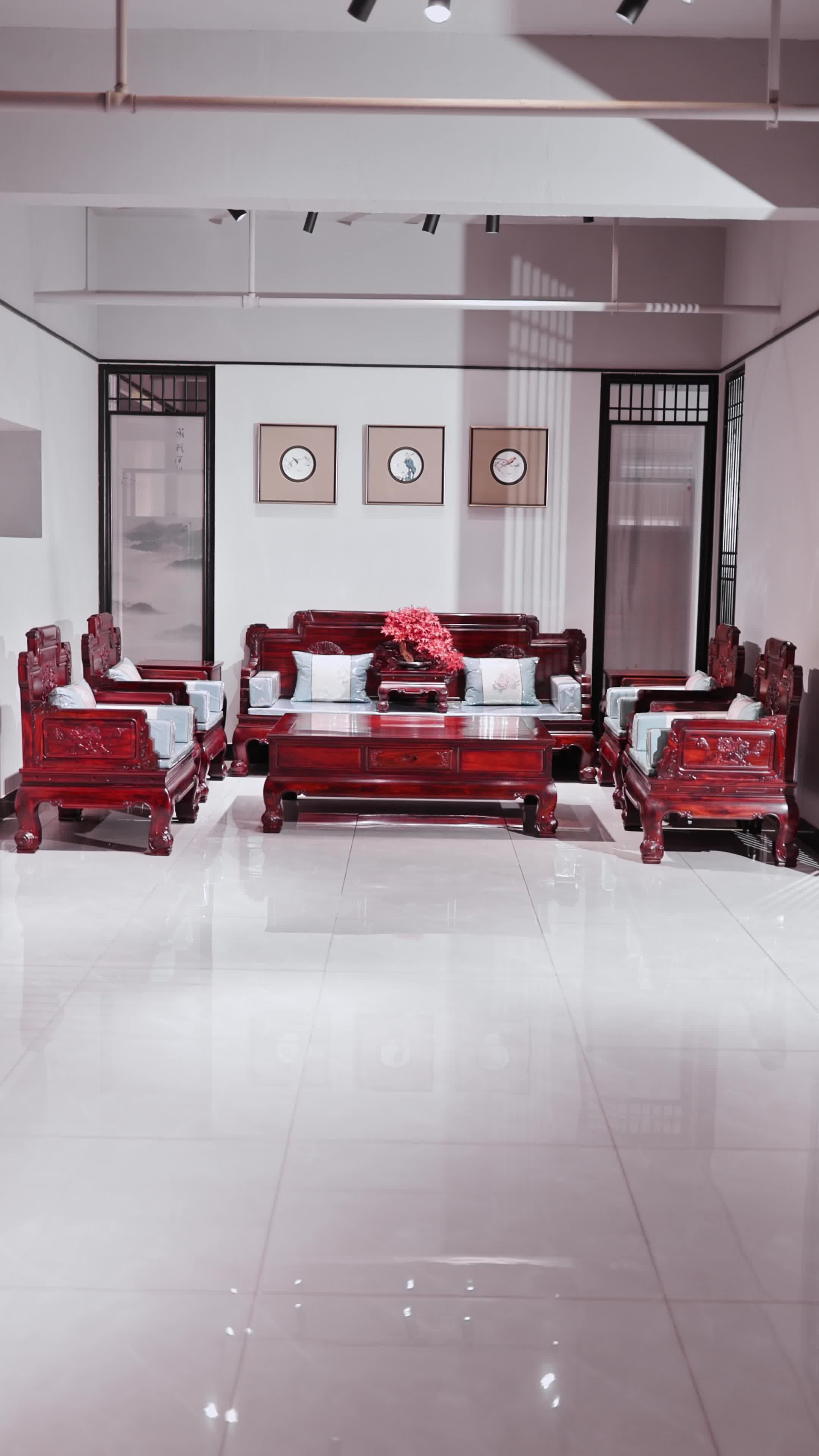 乌金木软靠床,让您在卧室睡眠更加踏实 #原创设计家具 #展厅实拍 #新
